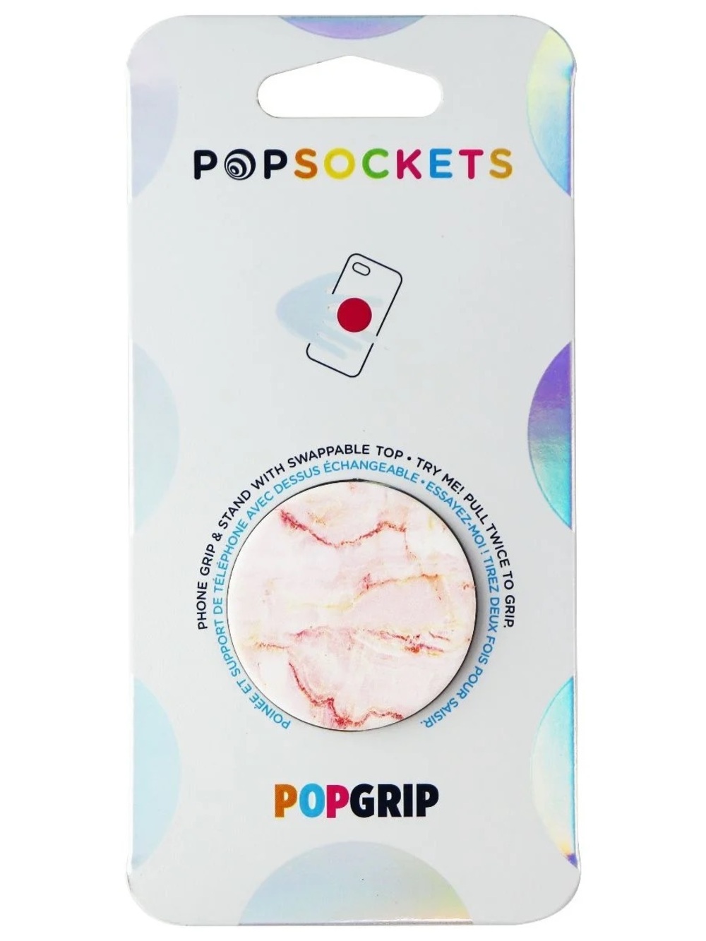 PopSockets PopGrip Marble Pink Phone Grip